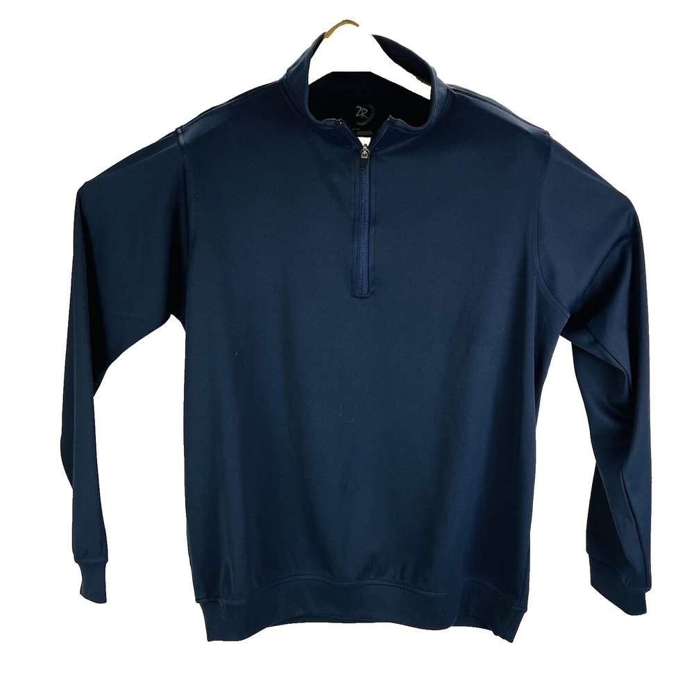 Zero Restriction ZR Blue 1/4 Zip Tour Series Athletic Pullover‎ Mens Size Medium